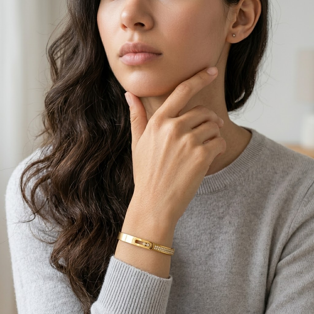 Crystal Line Elegance Bangle