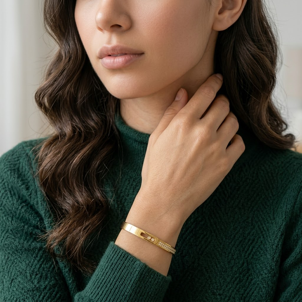 Crystal Line Elegance Bangle
