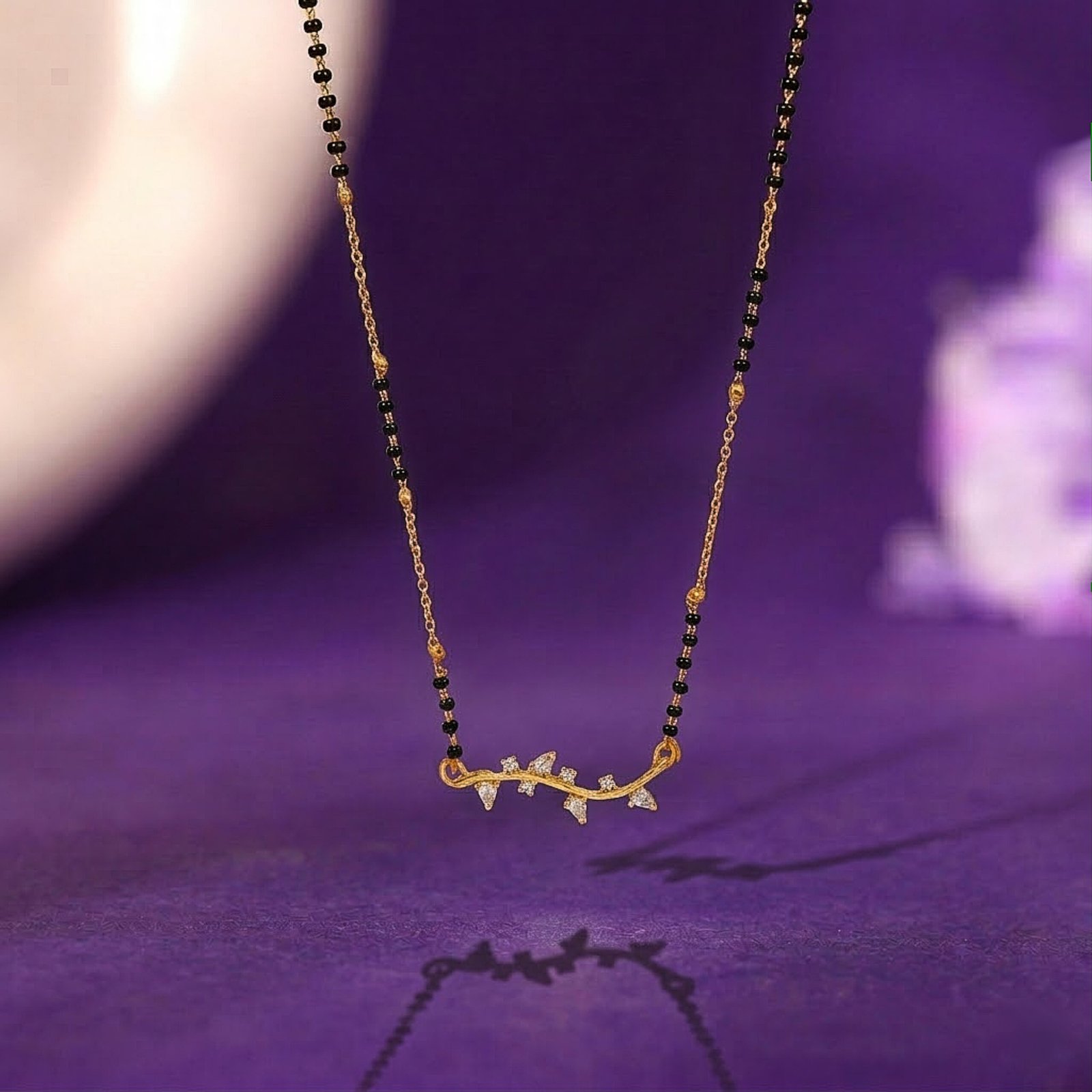 Elegant Wave Crystal Mangalsutra