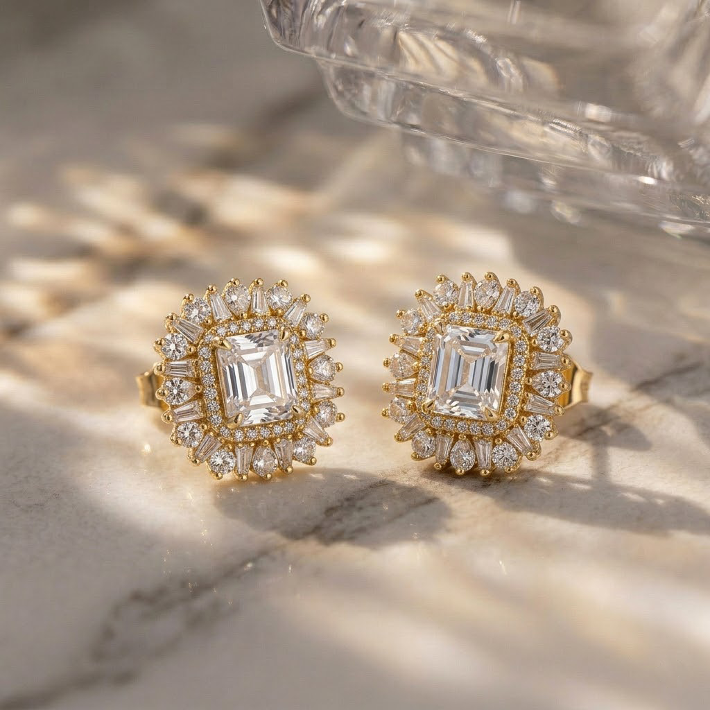 Square Halo Radiance Necklace