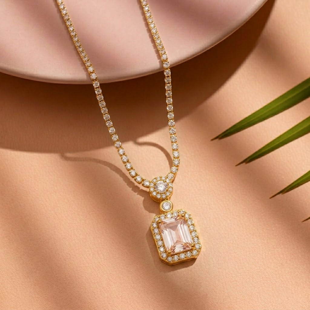 Emerald Drop Elegance Necklace