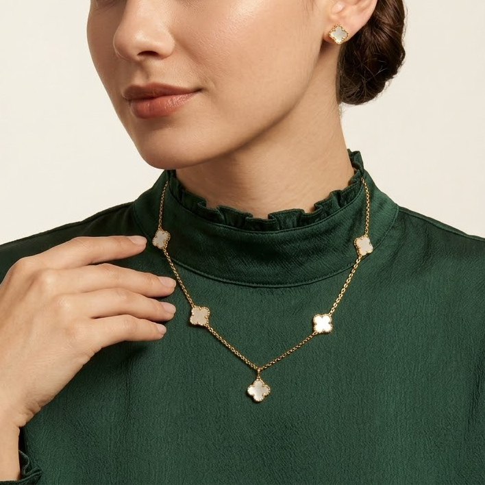 Elegant Clover Charm Necklace