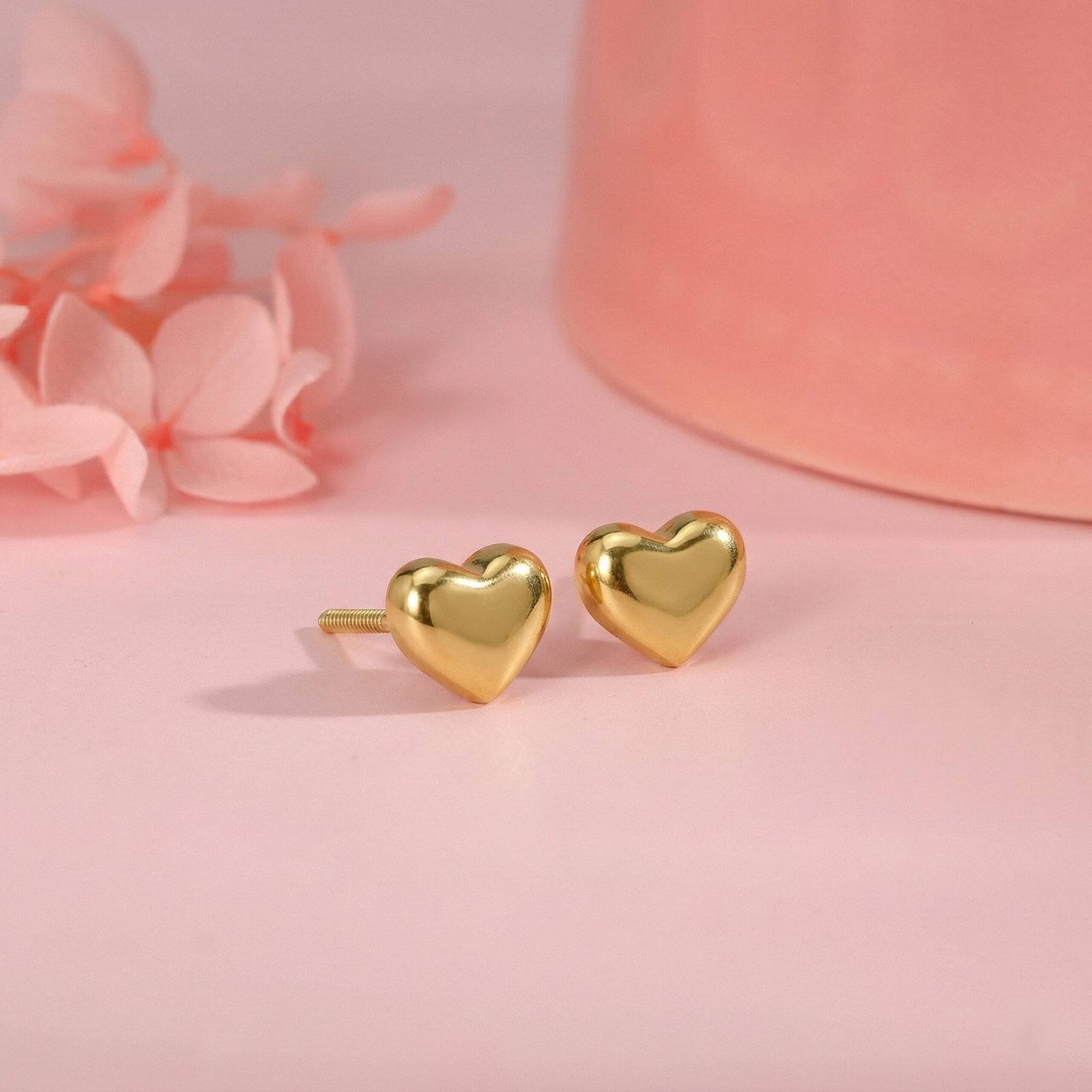 Golden Heart Pendant Set