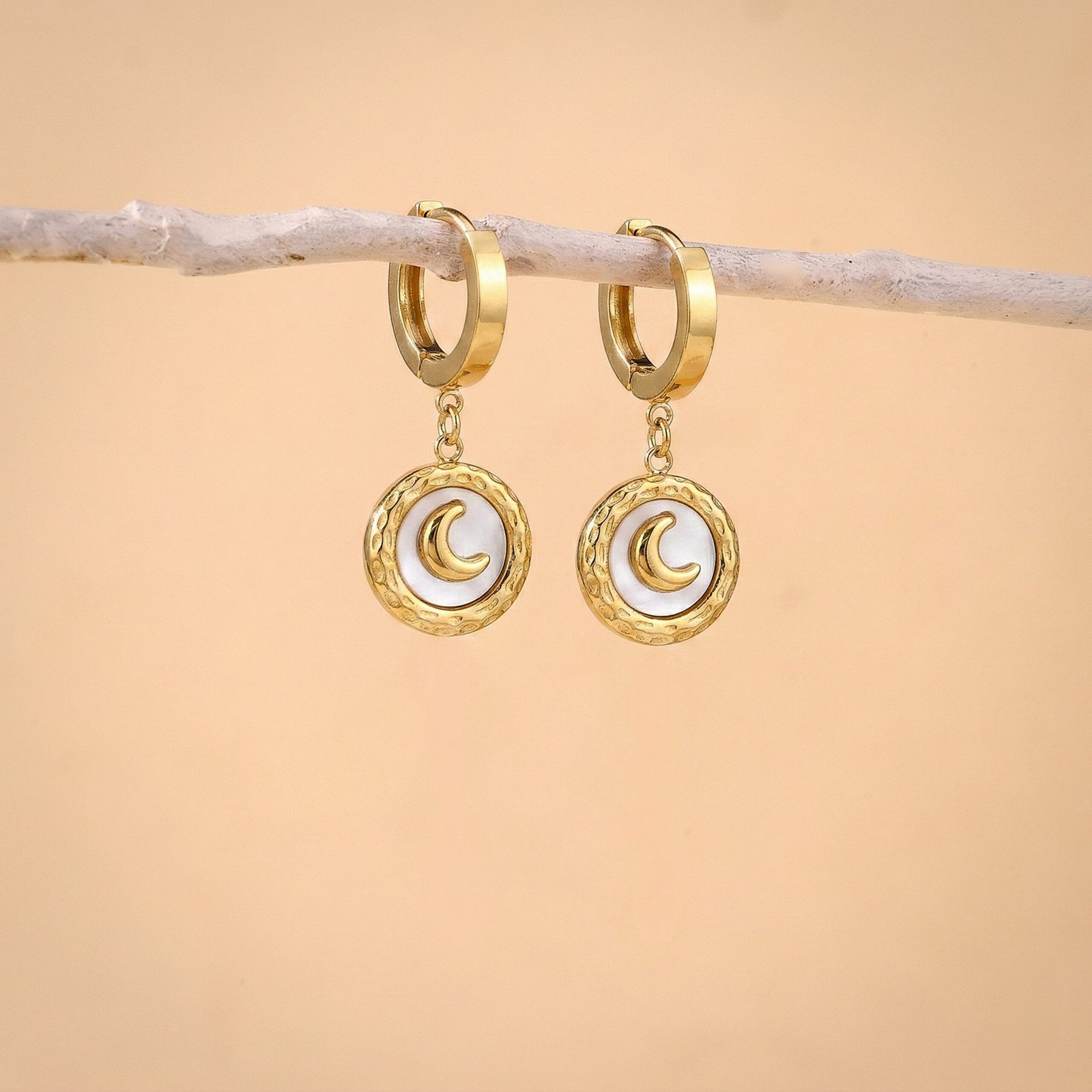 Crescent Moon Charm Pendant Set
