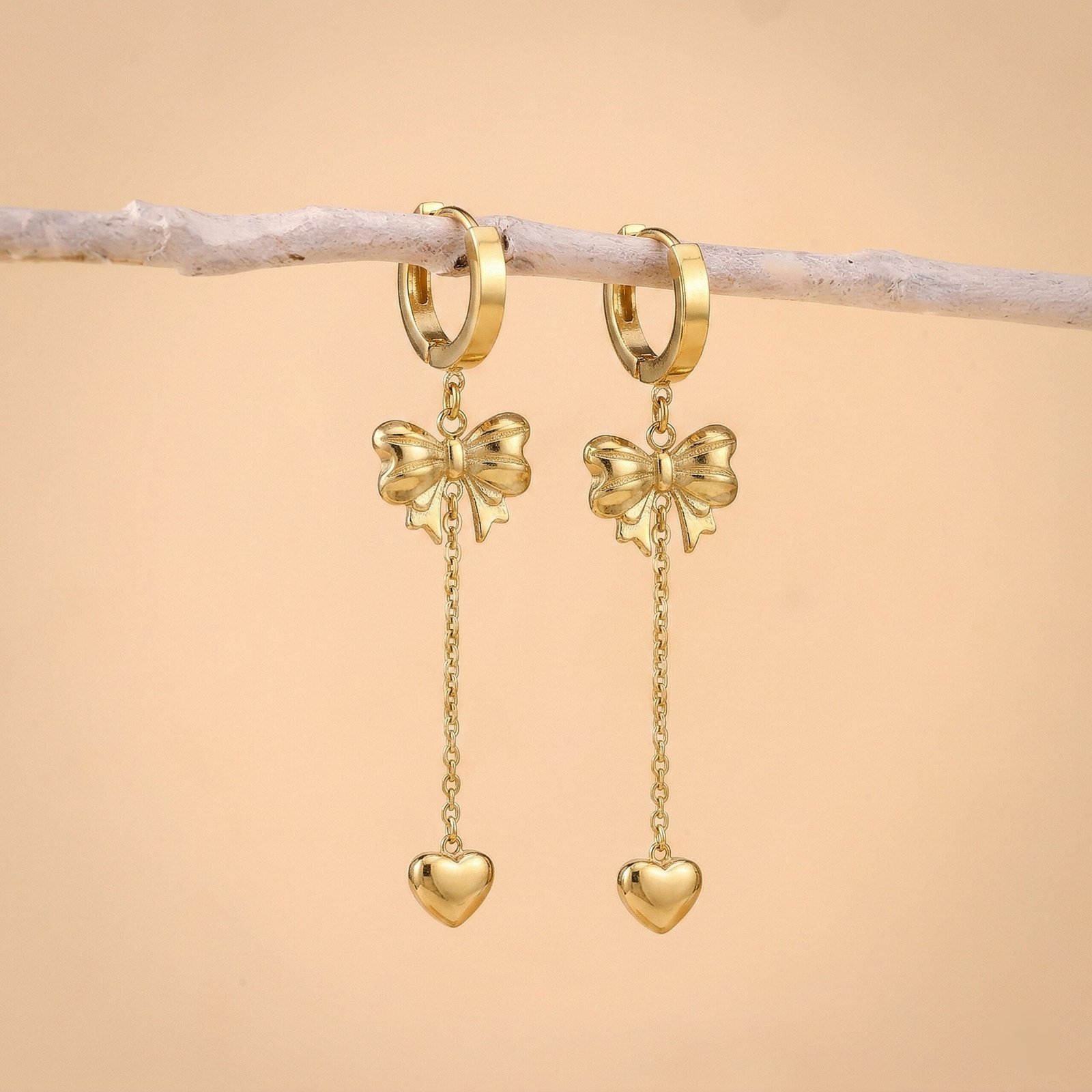 Elegant Floral Heart Drop Pendant Set