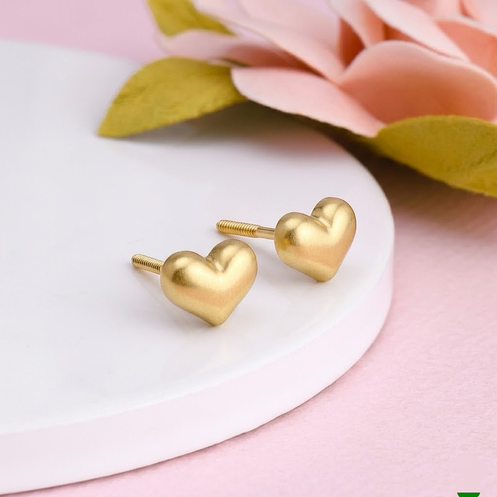 Golden Heart Love Pendant Set