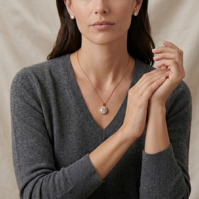 Radiant Halo Crystal Necklace