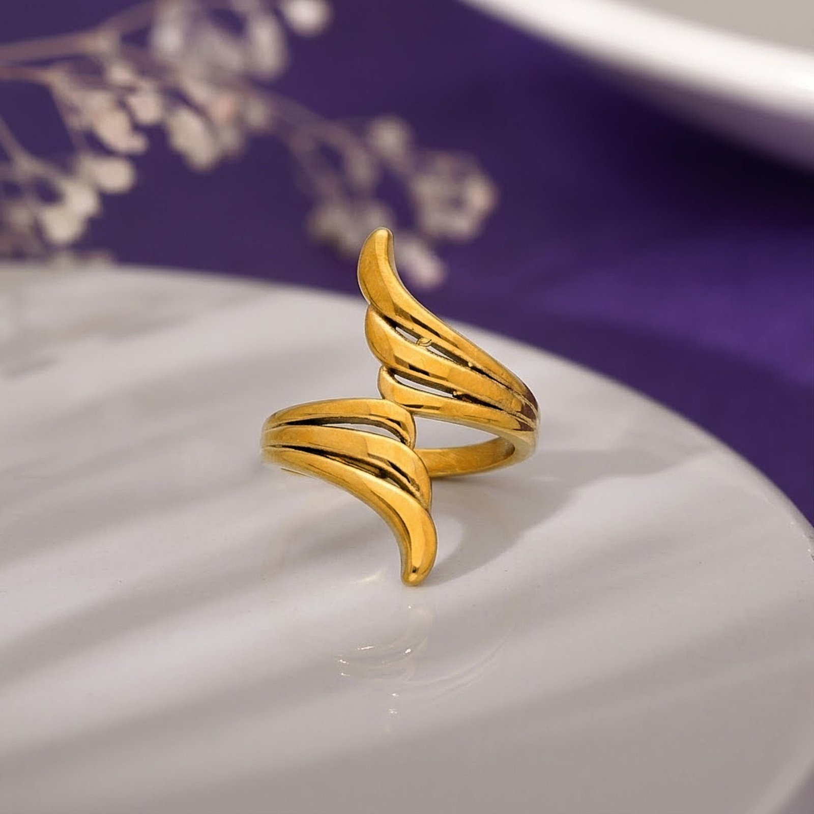 Sculpted Wave Ring
