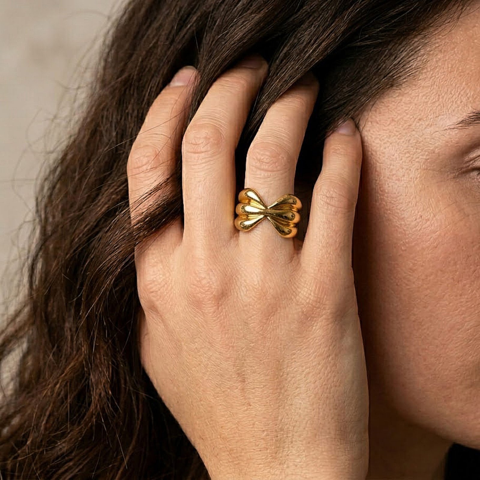 Modern Bow Shape Ring