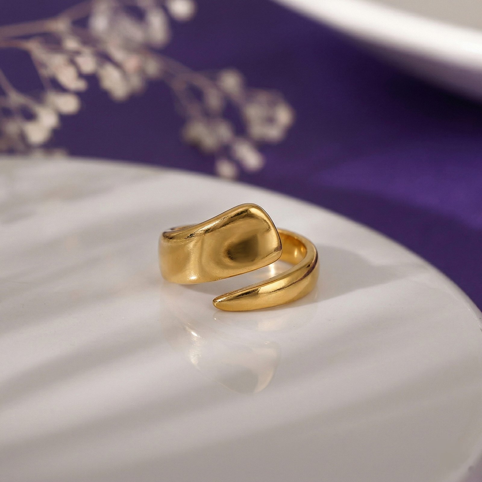 Sculpted Open Wrap Ring