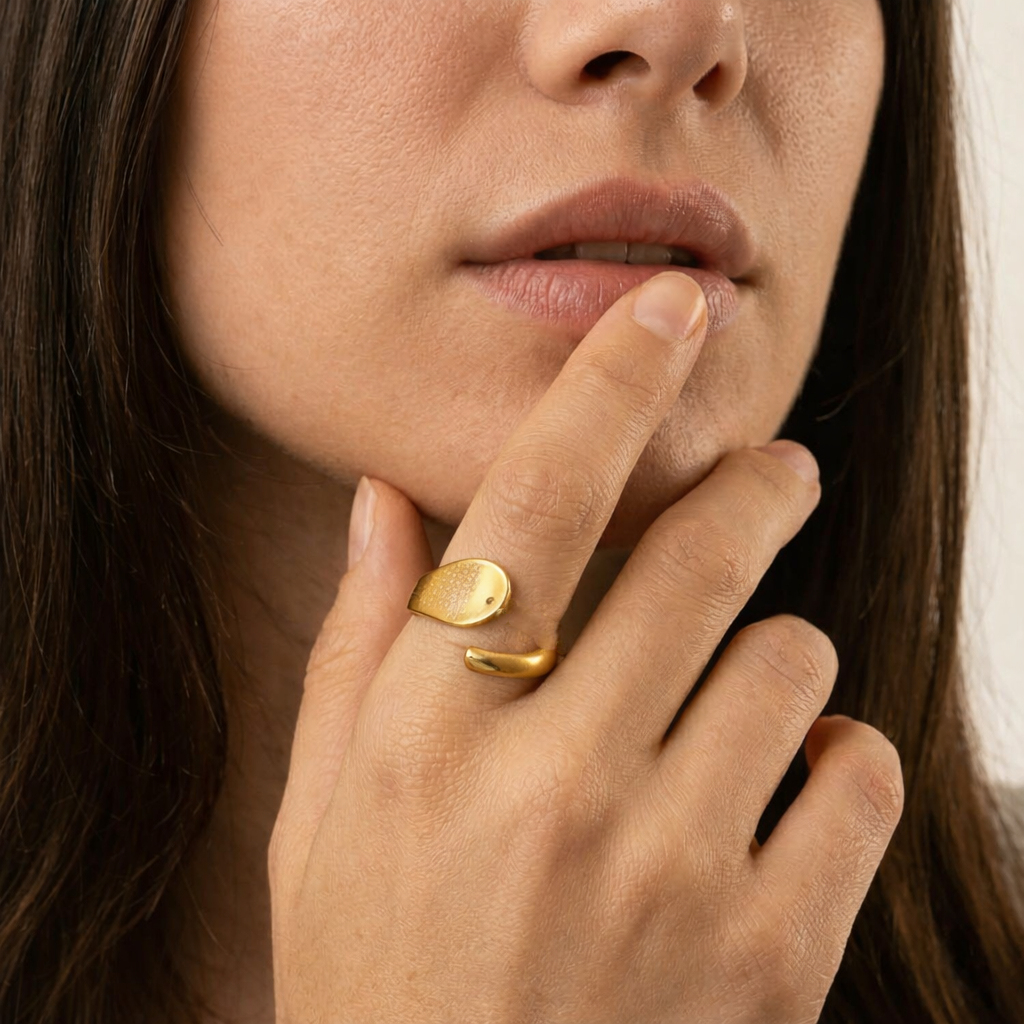Minimal Dome Open Ring