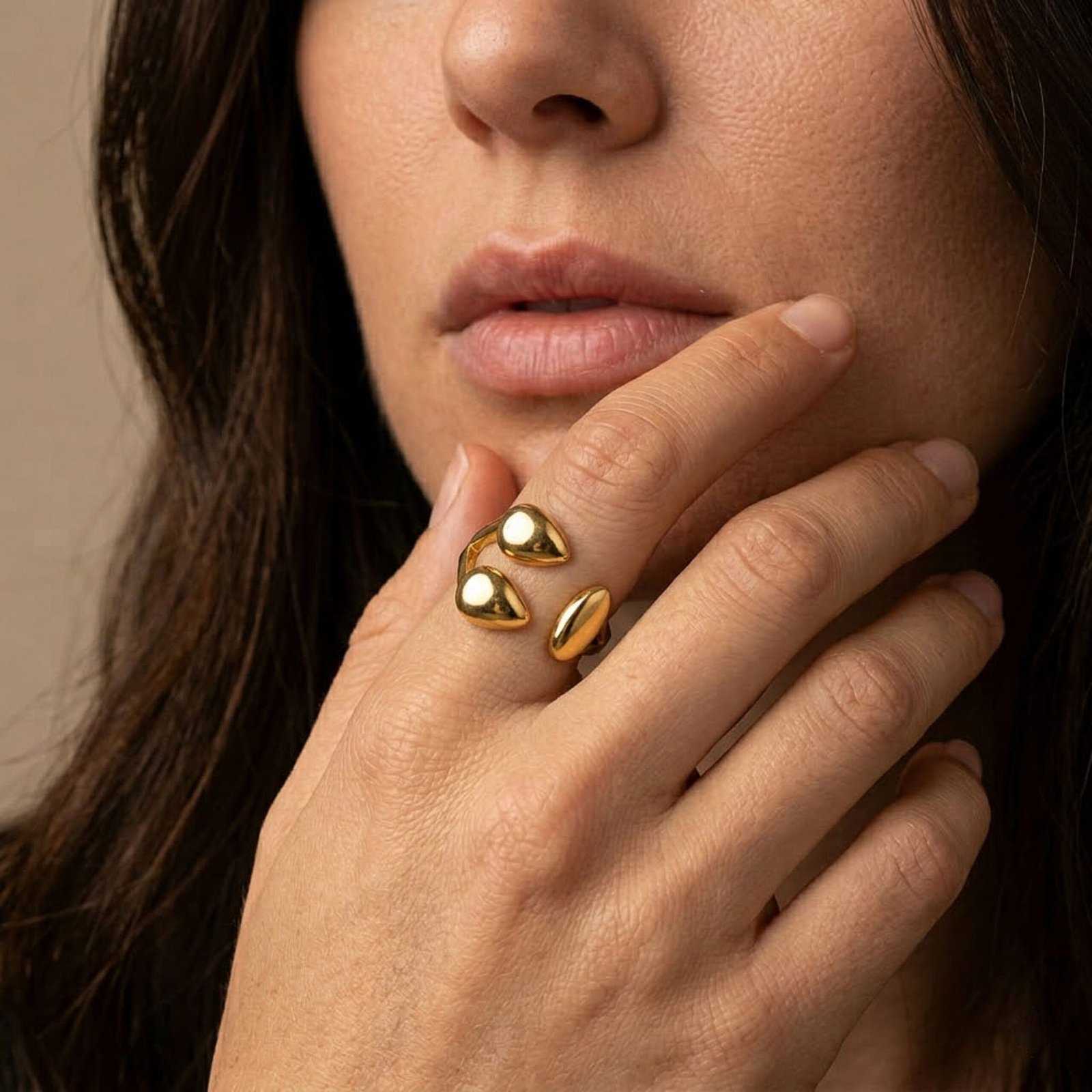 Triple Dome Open Ring