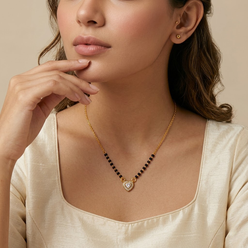 Heart Diamond Mangalsutra