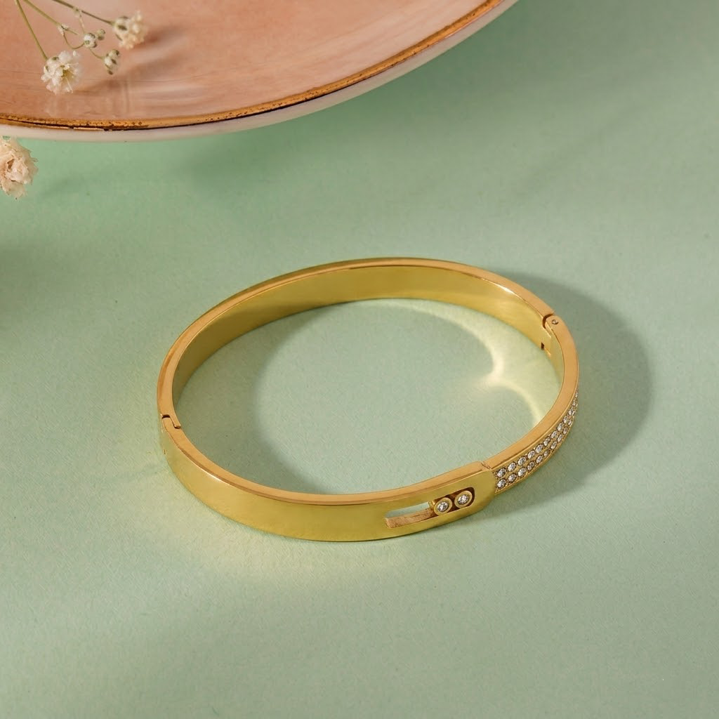 Crystal Line Elegance Bangle