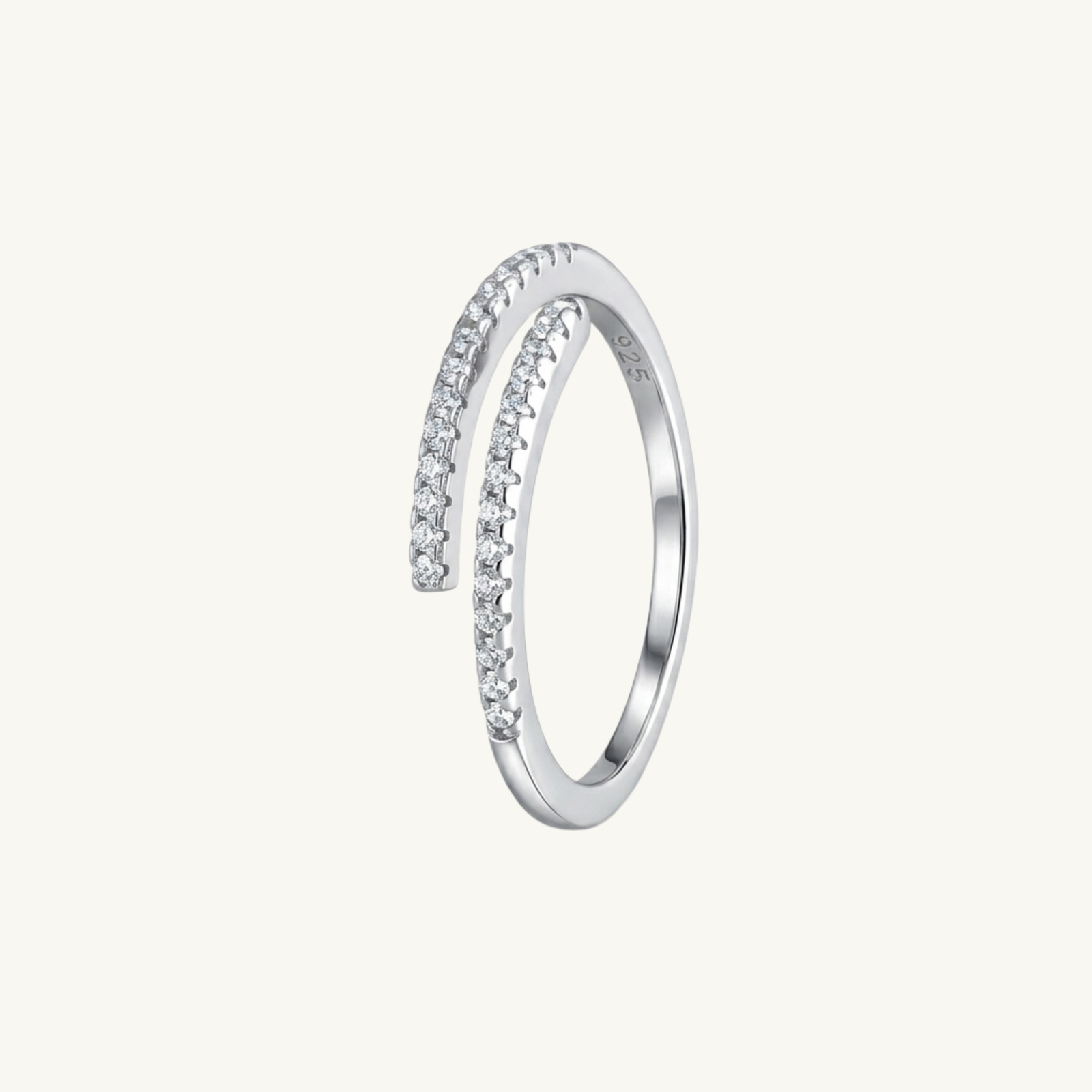 Double Line Wrap Silver Ring