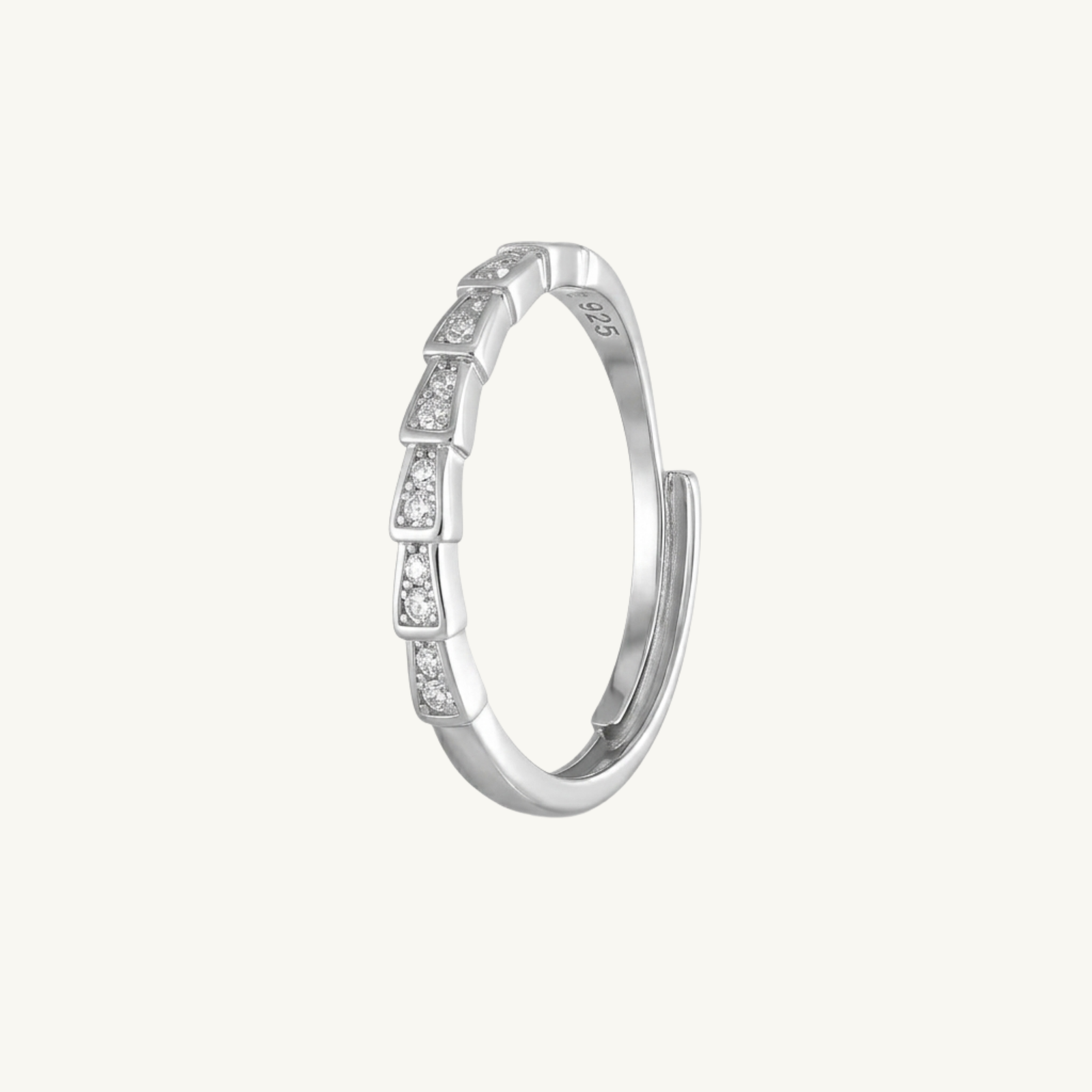 Geometric Line Silver Ring