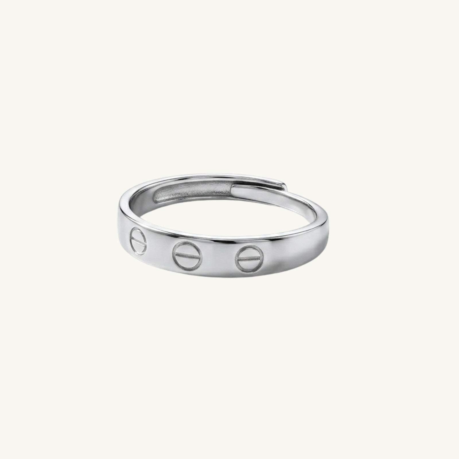 Classic Screw Silver Ring