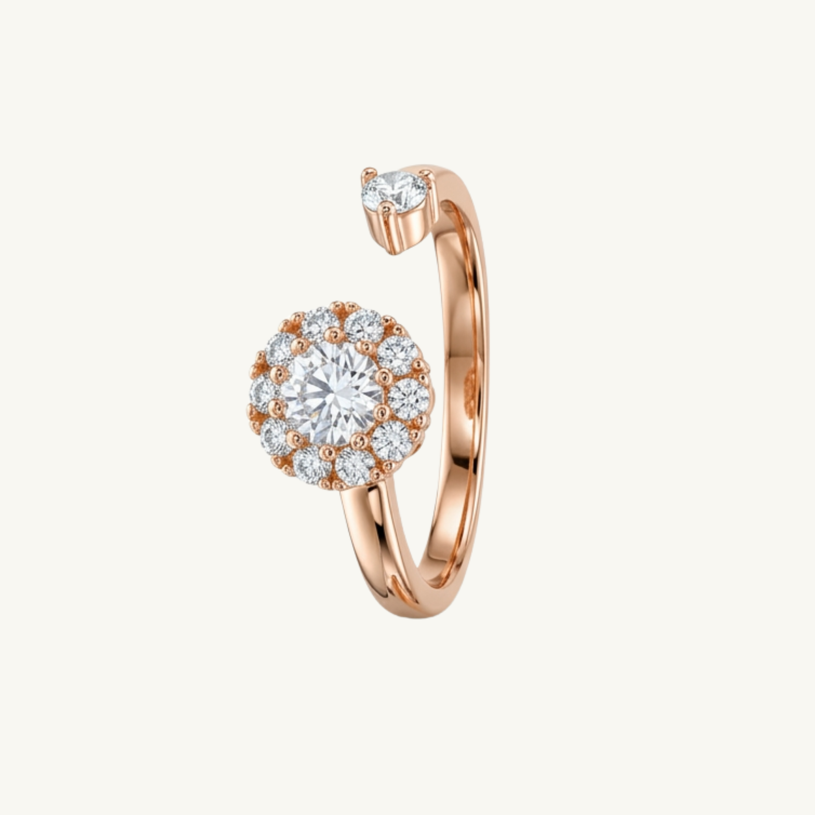 Floral Open Silver Ring