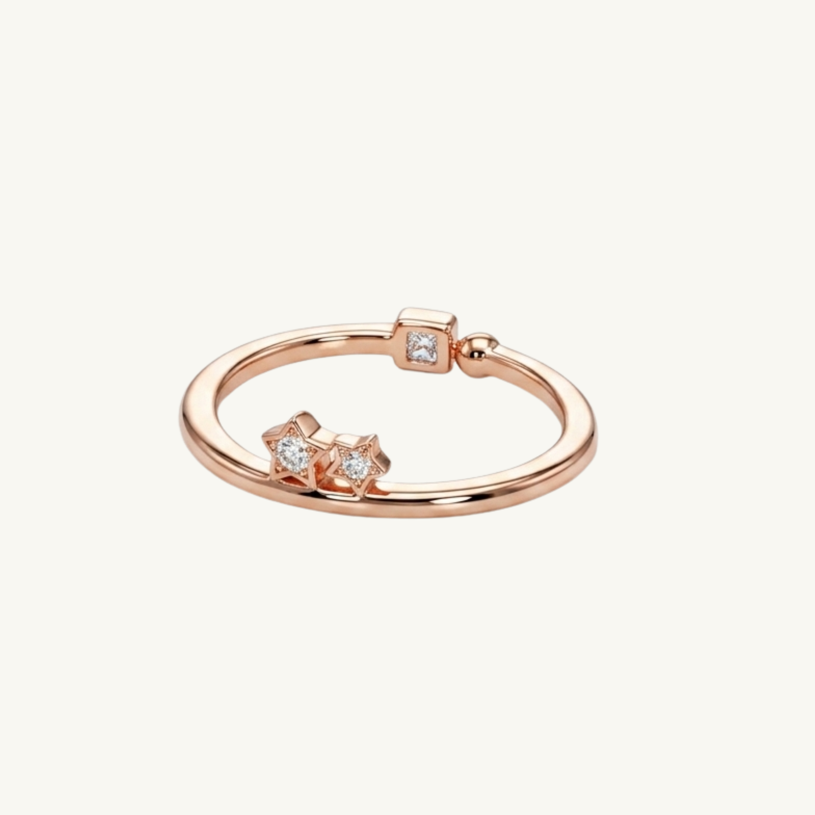 Twin Star Silver Ring