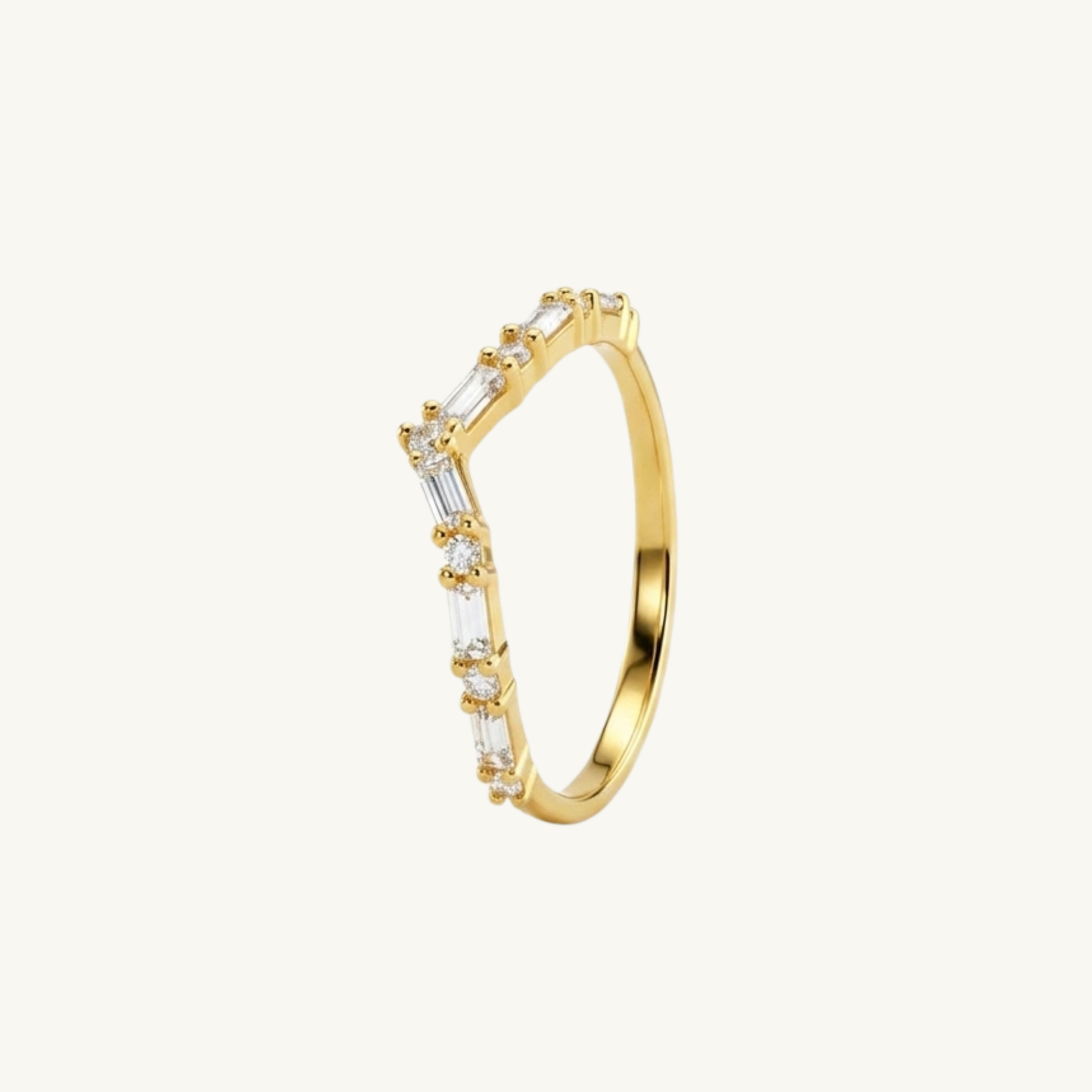 Royal V-Crown Silver Ring