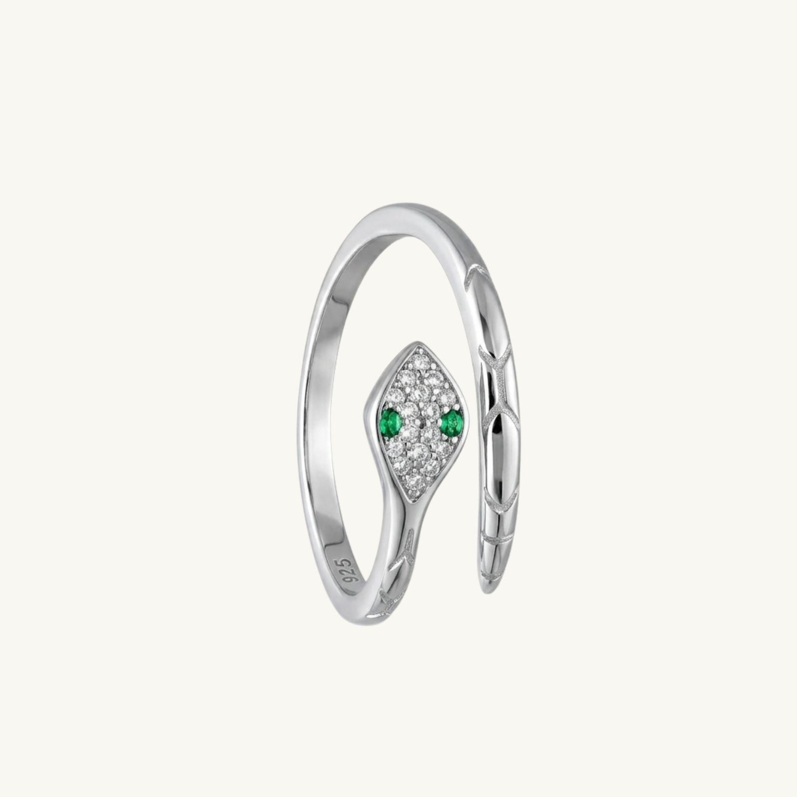 Mystic Snake Wrap Silver Ring