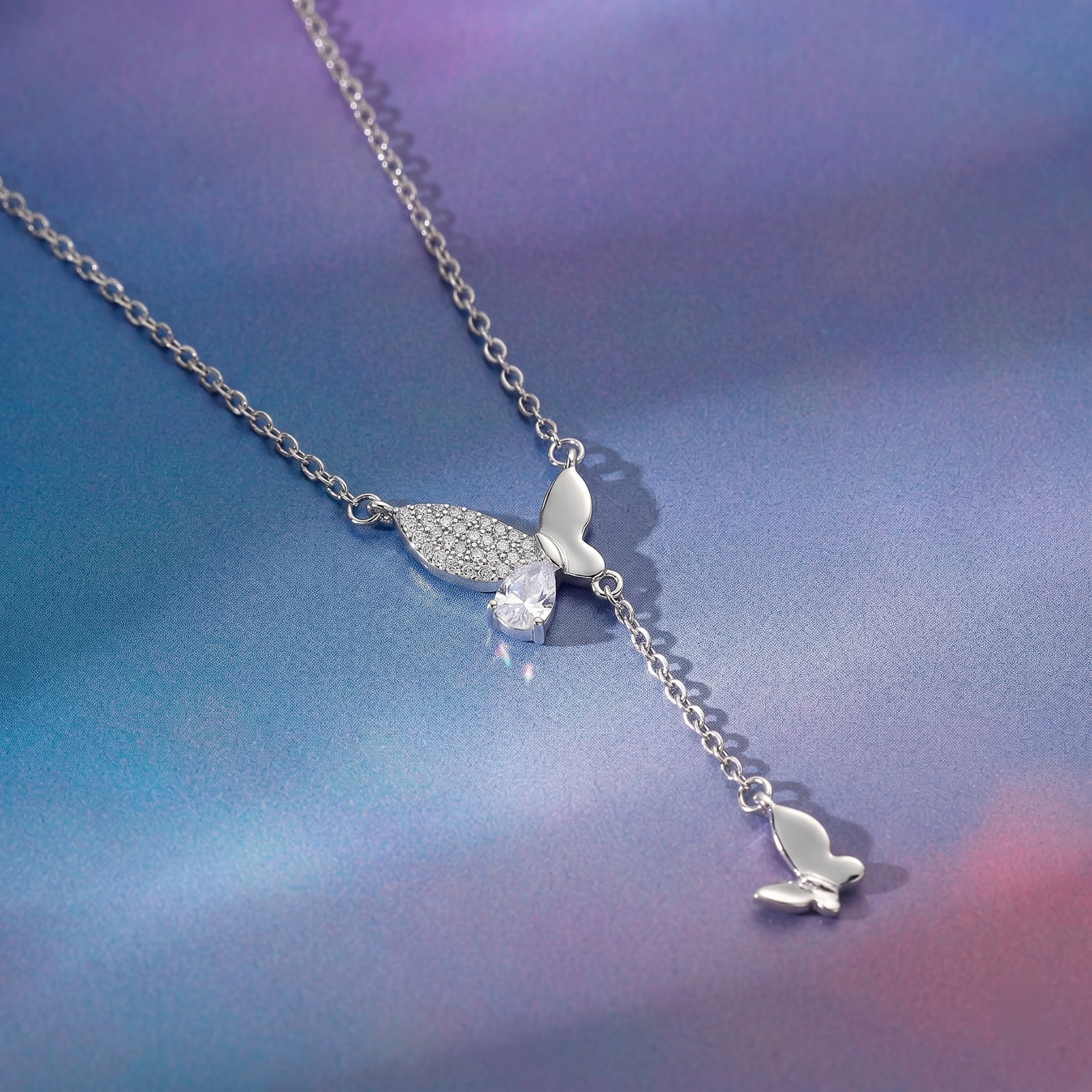 Crystal Flutter Butterfly Chain