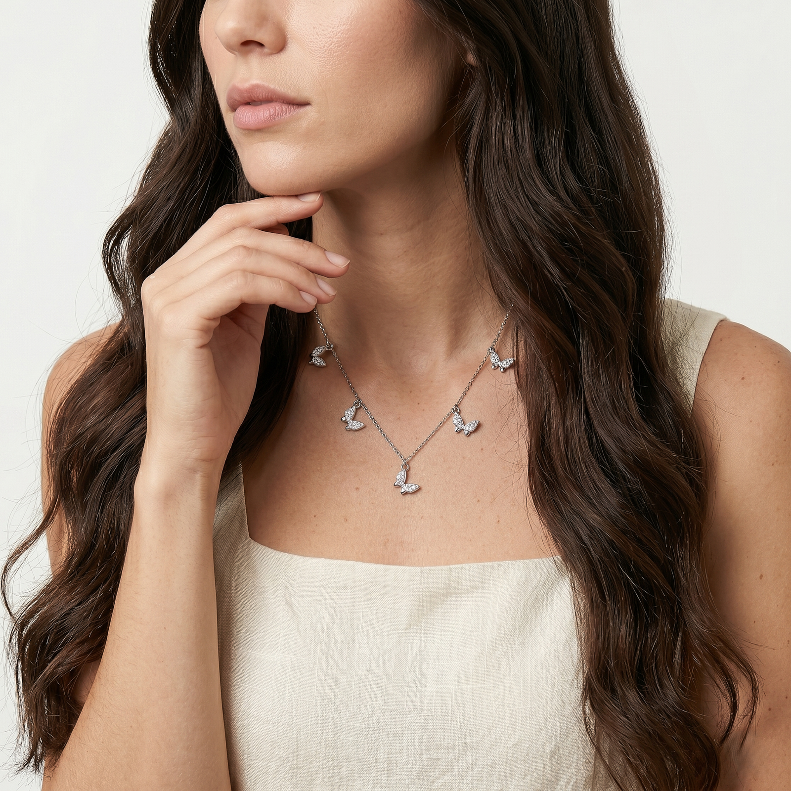 Butterfly Drop Charm Chain