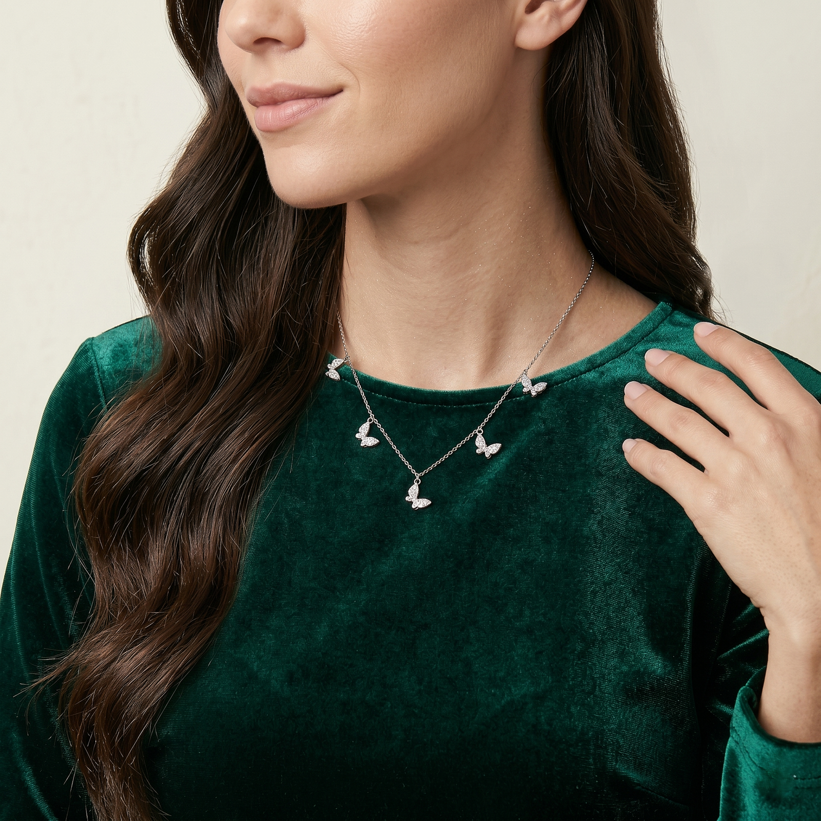 Butterfly Drop Charm Chain