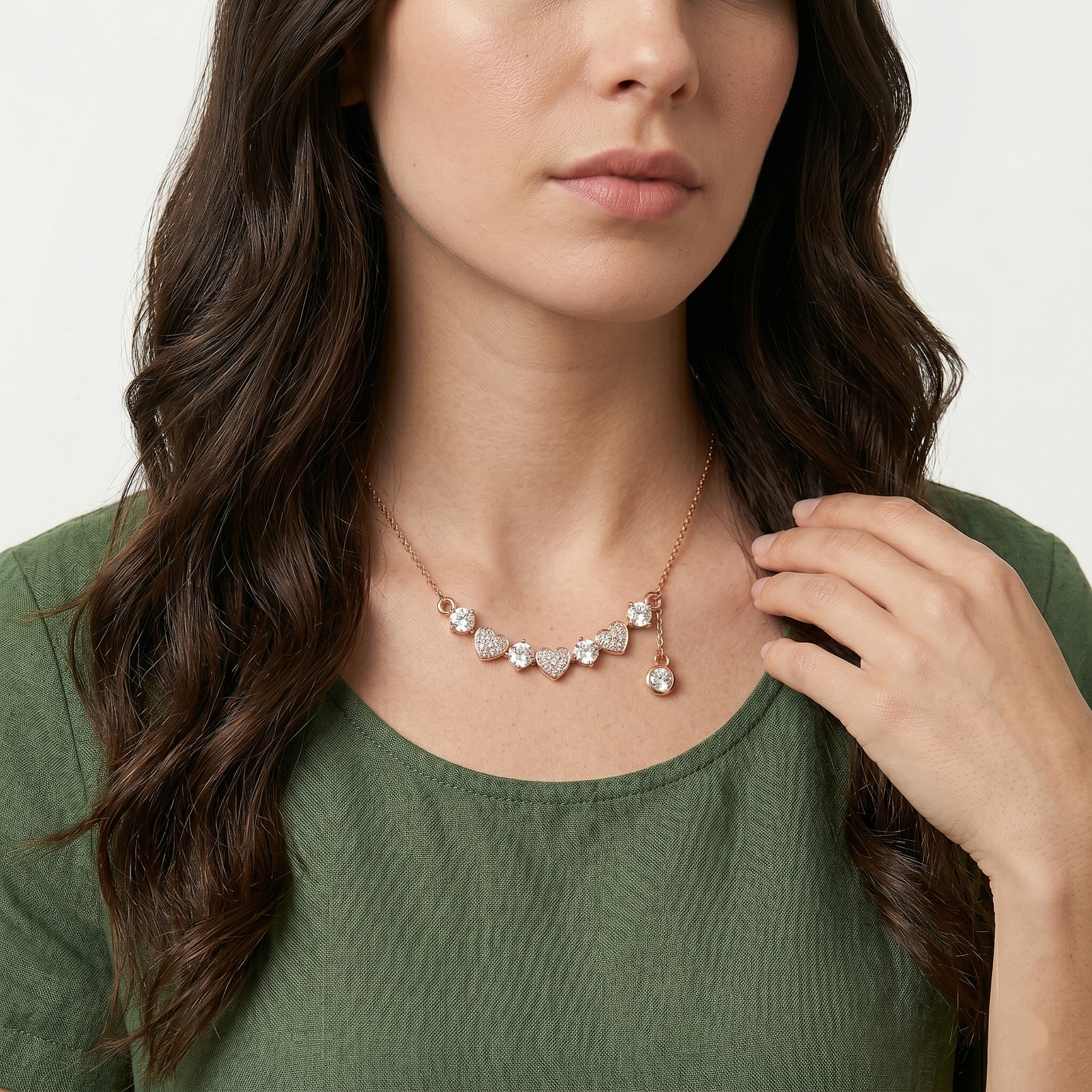 Crystal Heart Harmony Chain