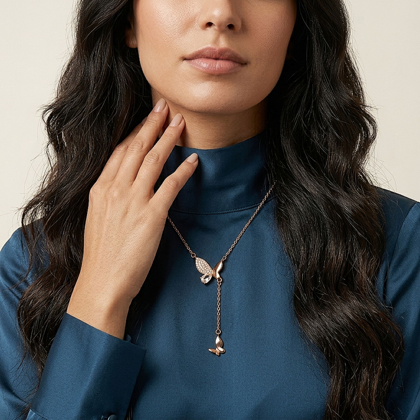 Golden Butterfly Drop Chain