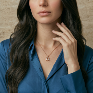 Infinity Crystal Drop Silver Chain hover