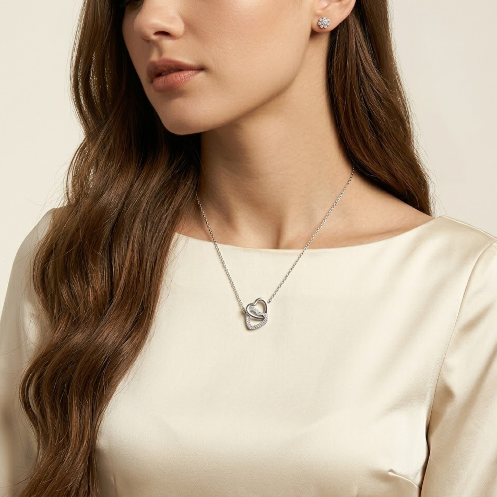 Linked Heart Elegance Silver Chain