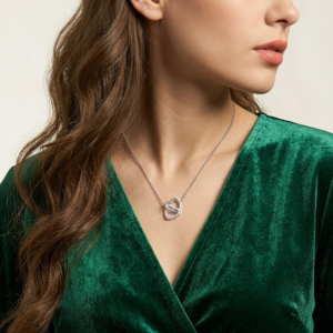 Linked Heart Elegance Silver Chain hover