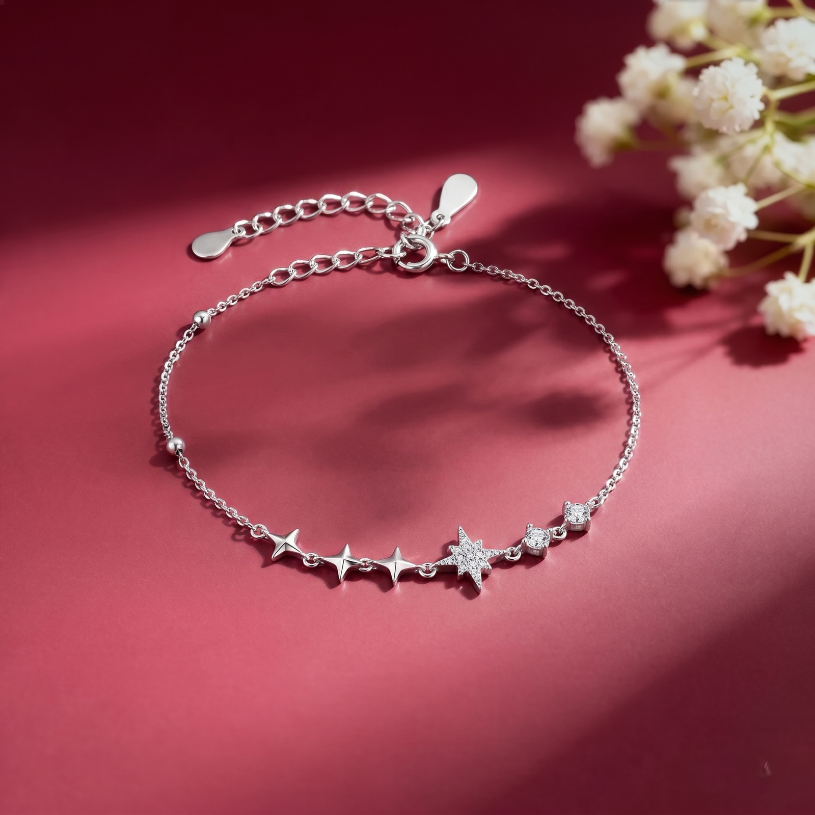 Celestial Star Line Silver Bracelet