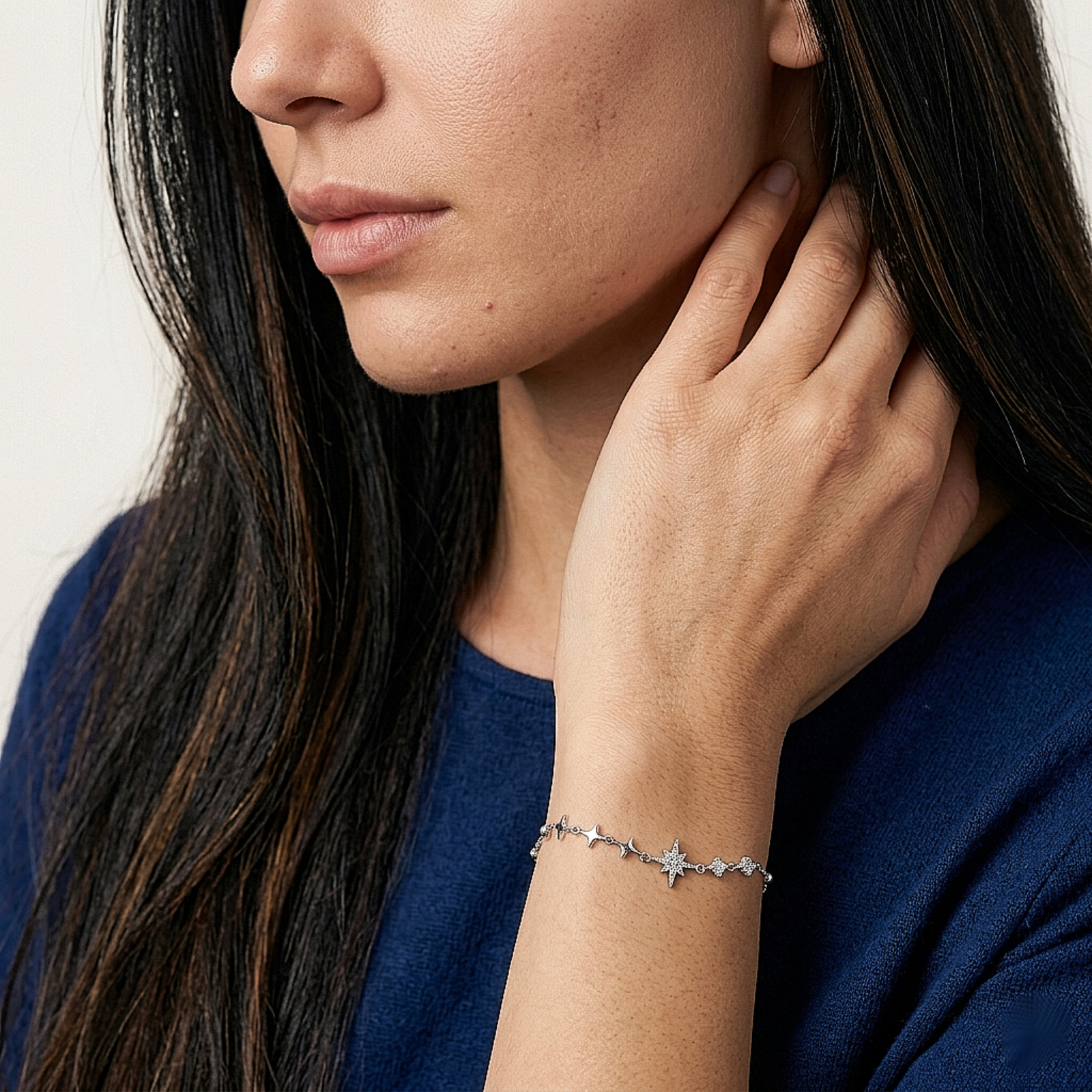 Celestial Star Line Silver Bracelet