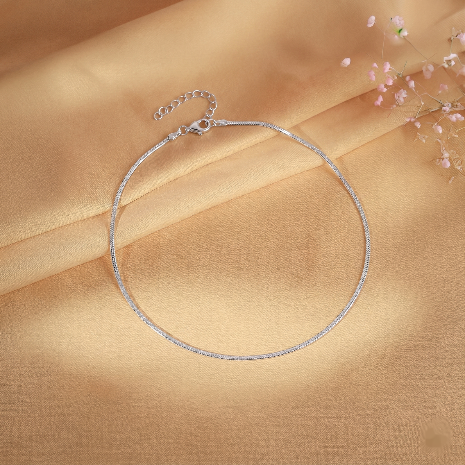 Elegant Minimal Silver Anklet