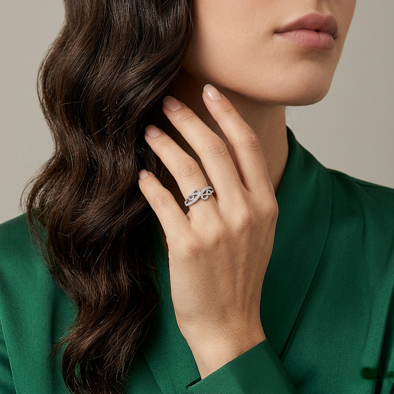 Infinity Twist Silver Ring