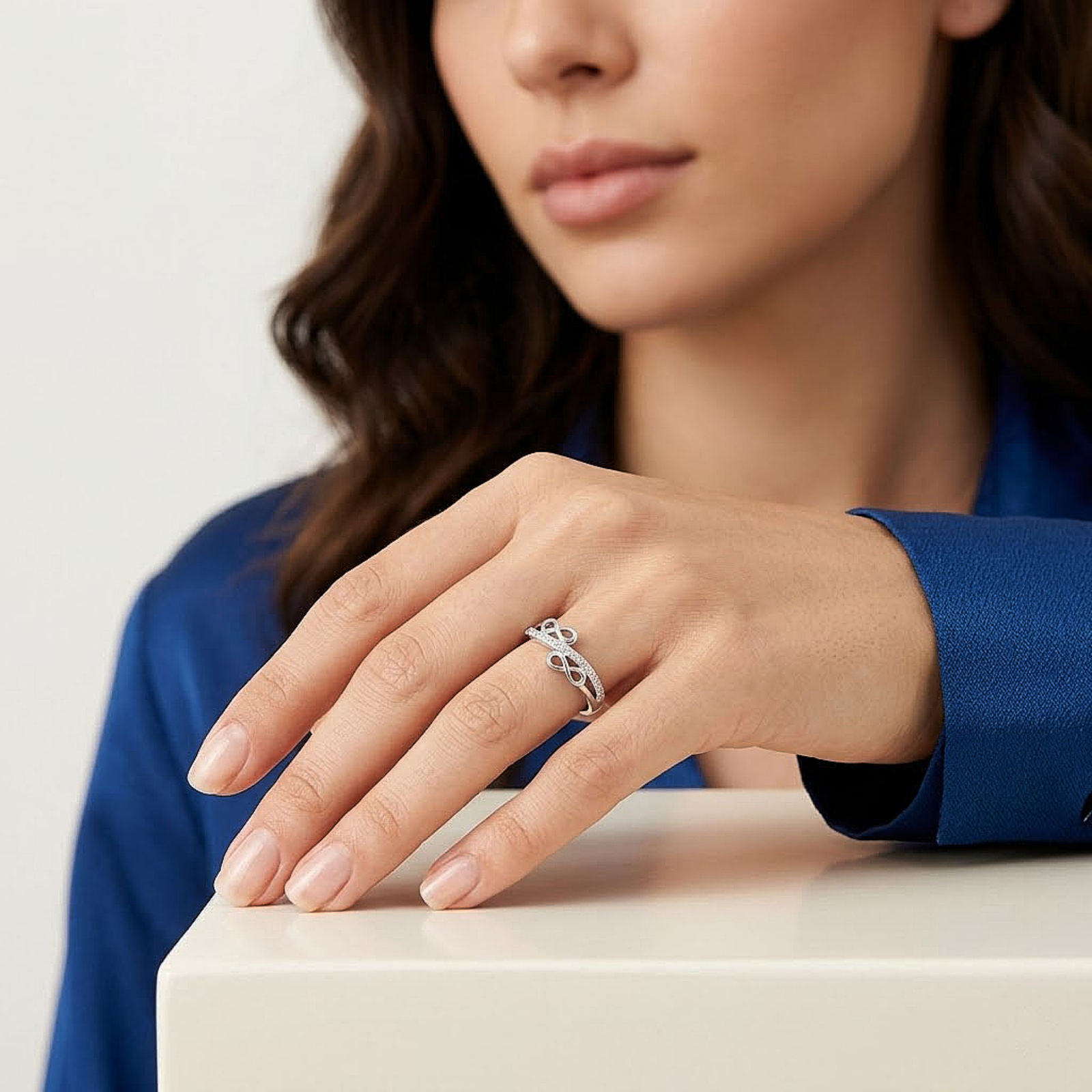 Infinity Twist Silver Ring