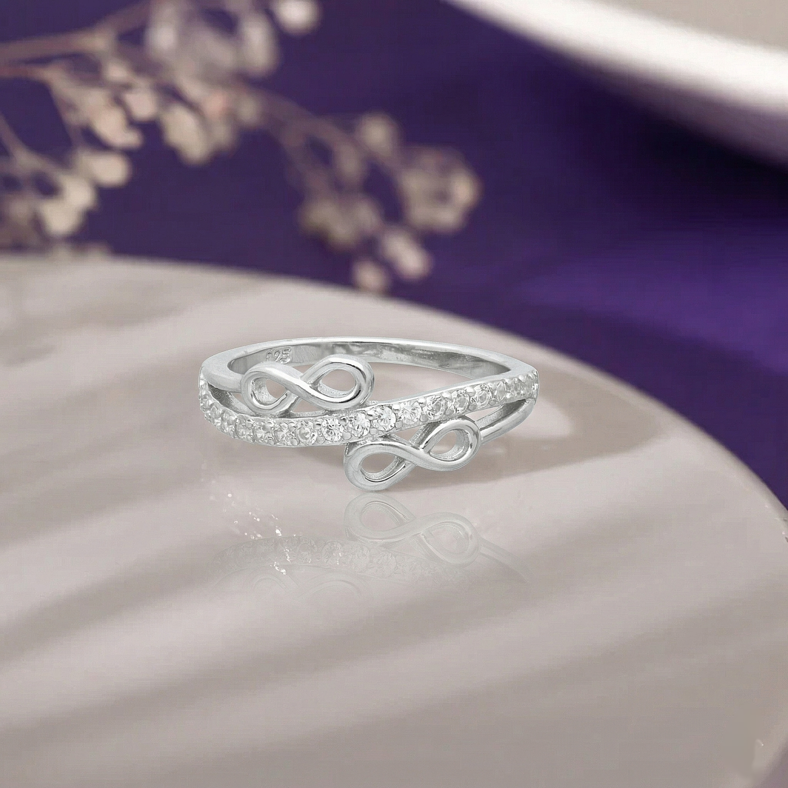 Infinity Twist Silver Ring