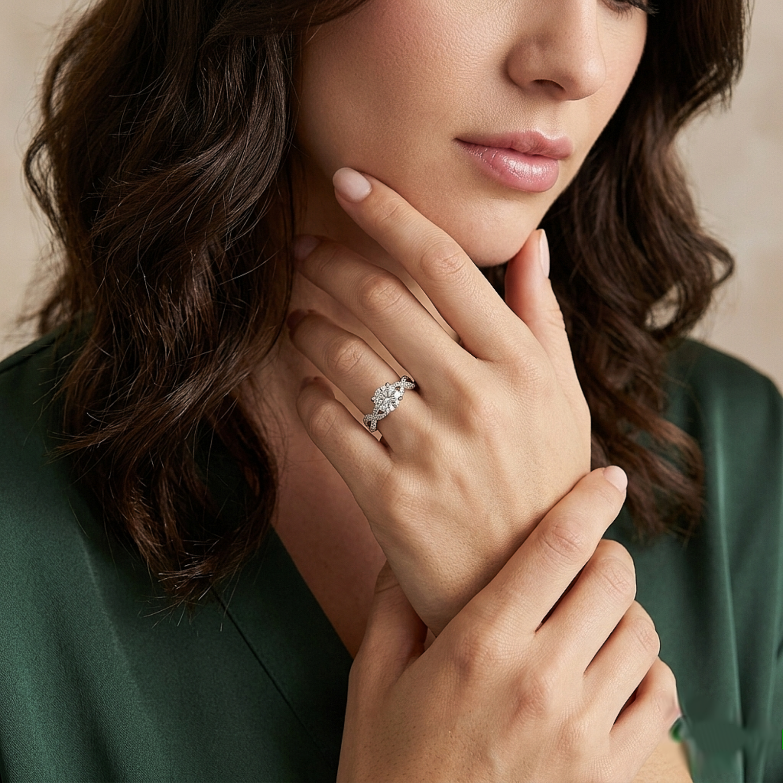 Cross Twist Silver Ring