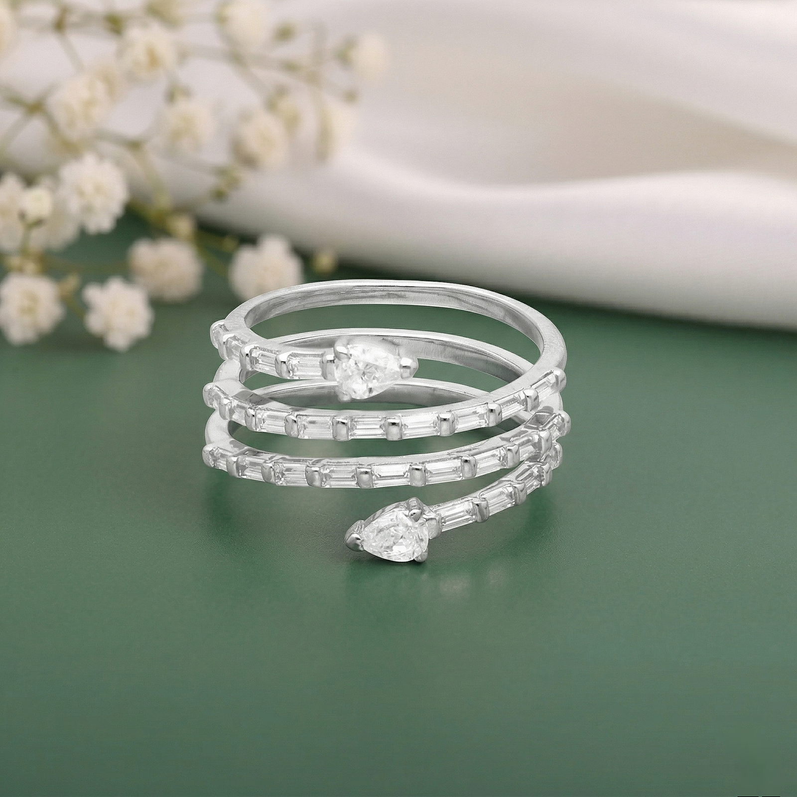 Layered Wrap Silver Ring