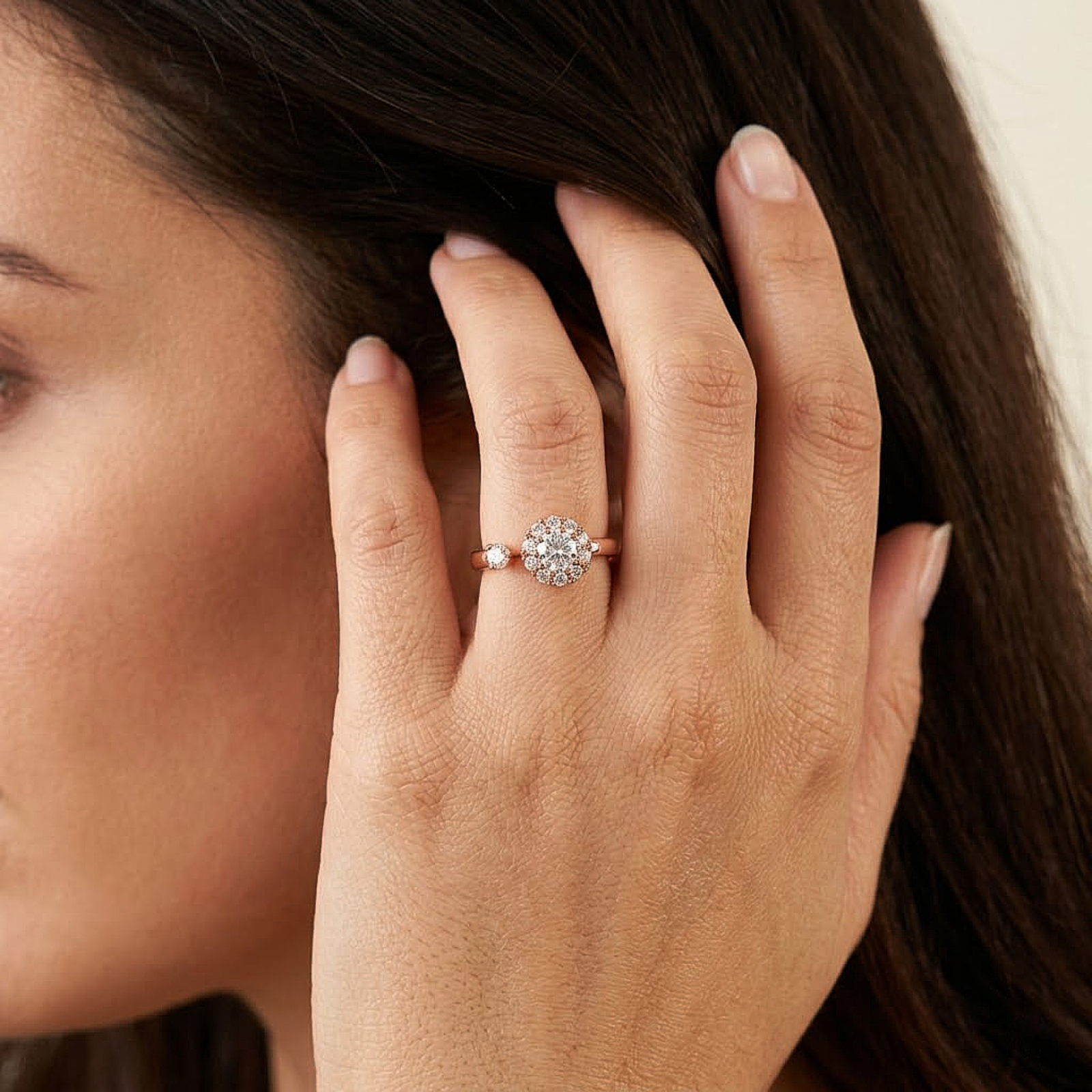 Floral Open Silver Ring