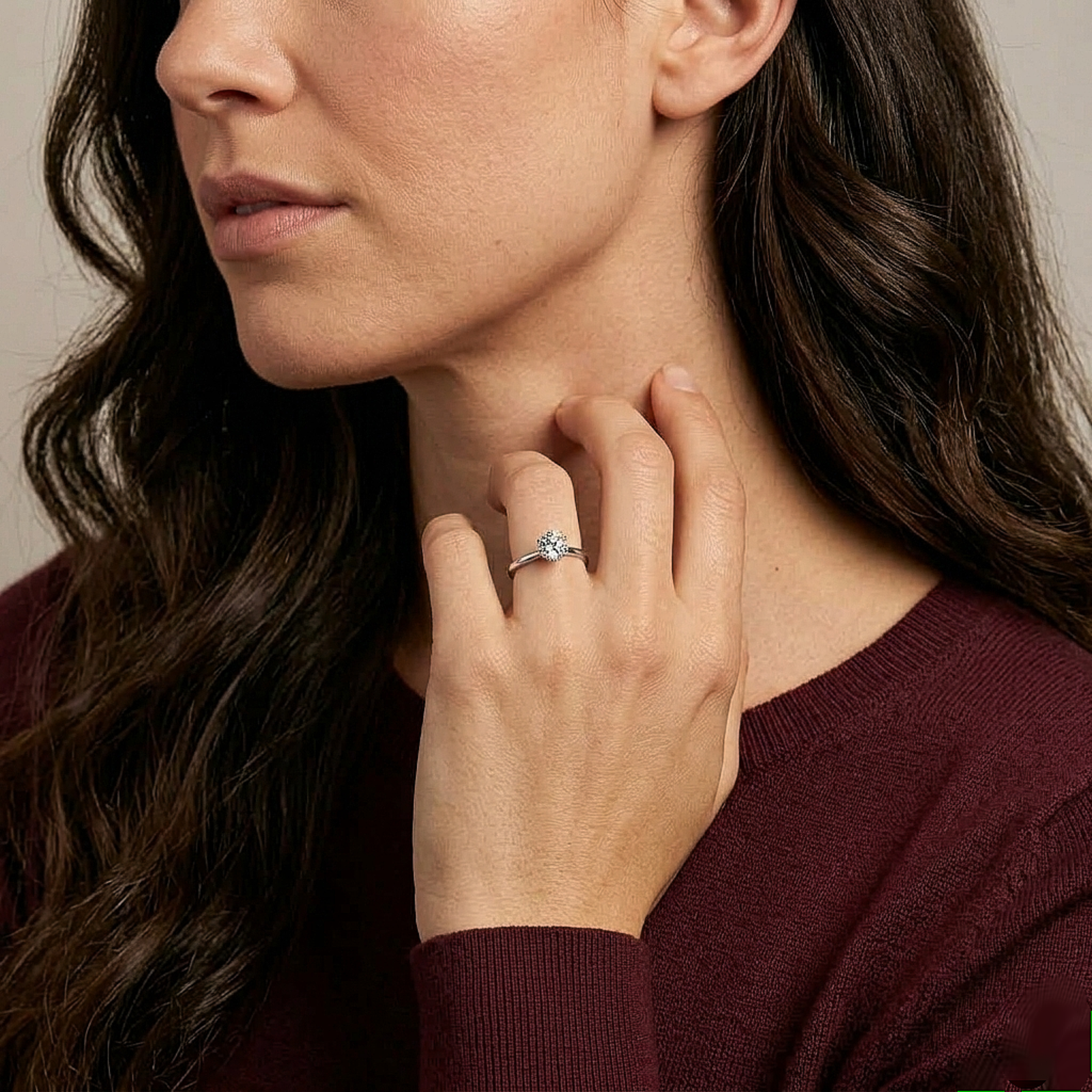 Classic Solitaire Silver Ring