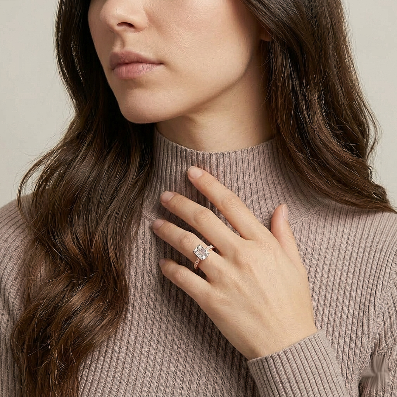 Radiant Rectangle Silver Ring