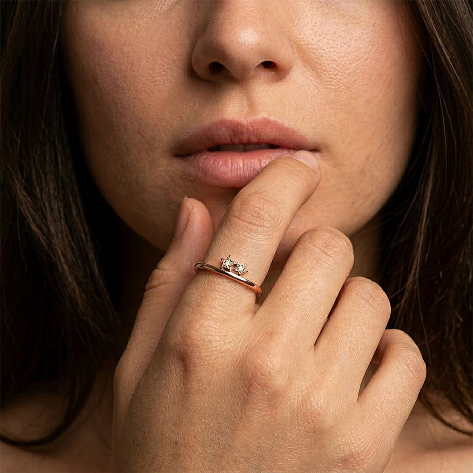Twin Star Silver Ring