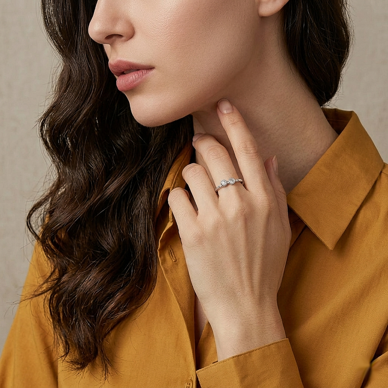 Dual Stone Silver Ring