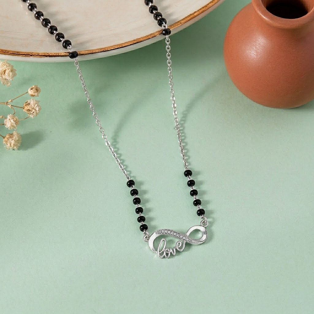 Love Infinity Silver Mangalsutra