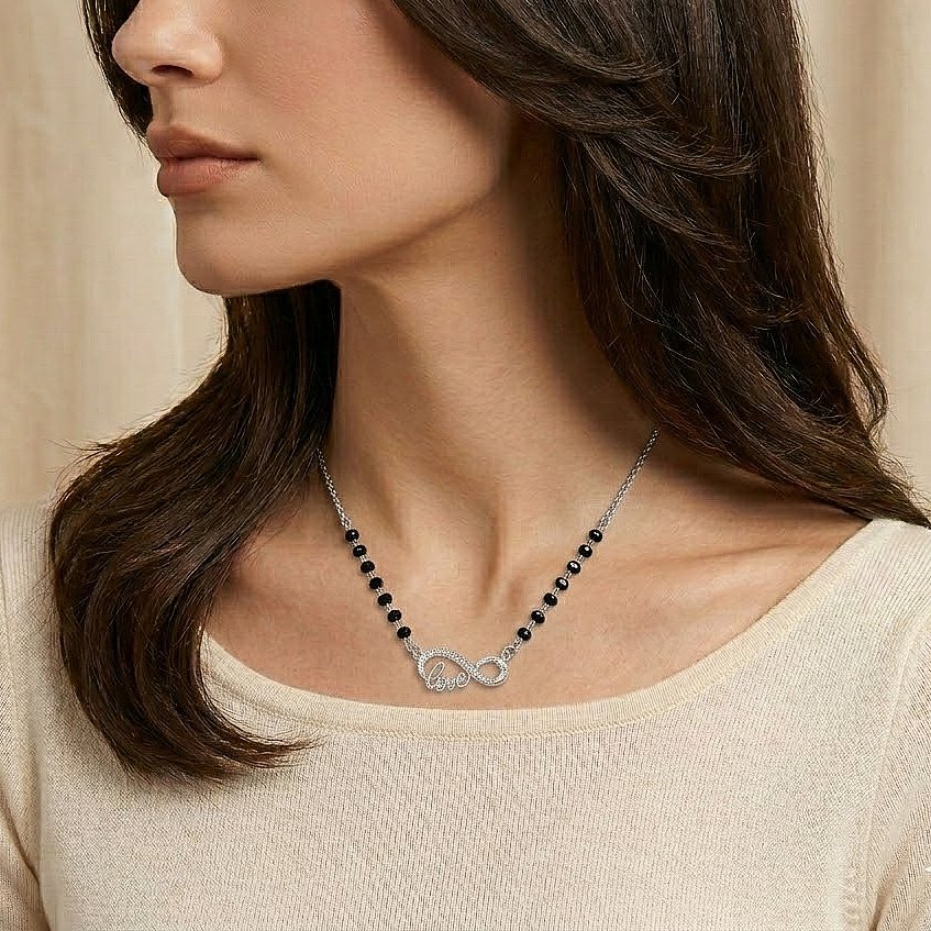 Love Infinity Silver Mangalsutra
