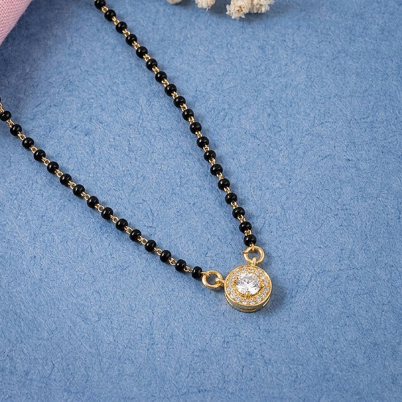 Round Halo Mangalsutra
