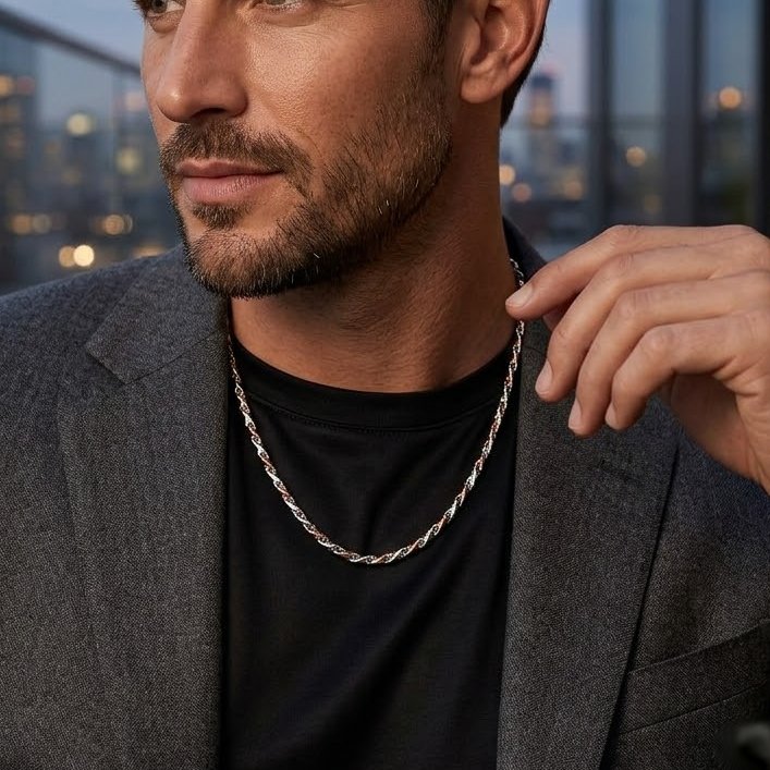 Dual Tone Twist Men's Chain